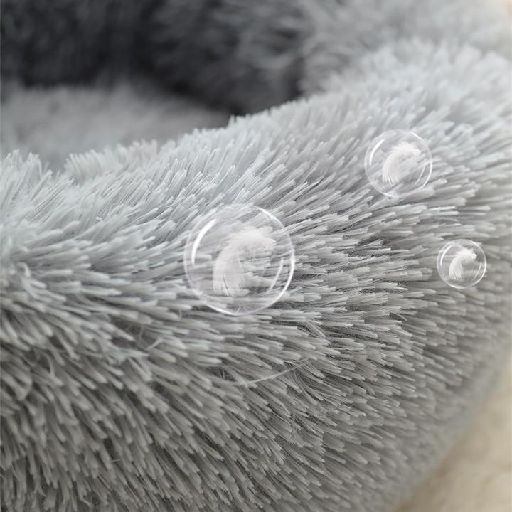 Soft Plush Winter Warm Sleeping Round Fluffy Pet Calming Bed - Image 5