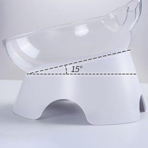 Science 15° Tilted Platform Double Bowl Cat Feeder